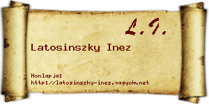 Latosinszky Inez névjegykártya